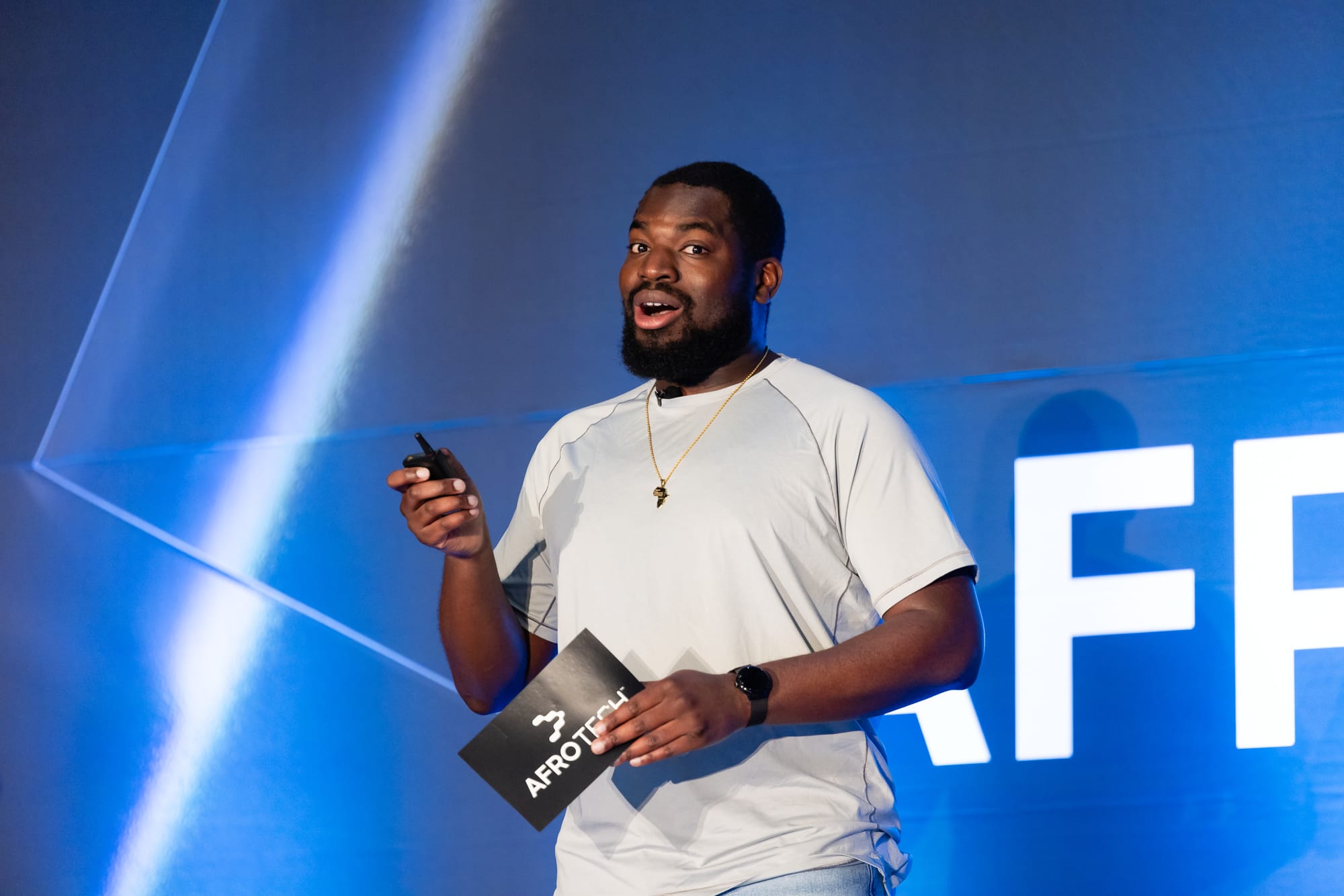 Alex speaking at AfroTech 2024